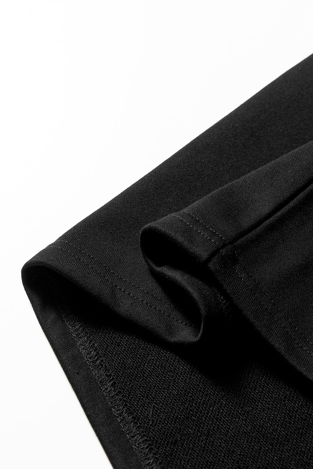 Black Preppy Striped Sleeve Loose Mini Dress