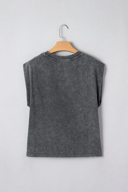 Sleet Cowboy & Beer Western Graphic Mineral Wash Tank Top